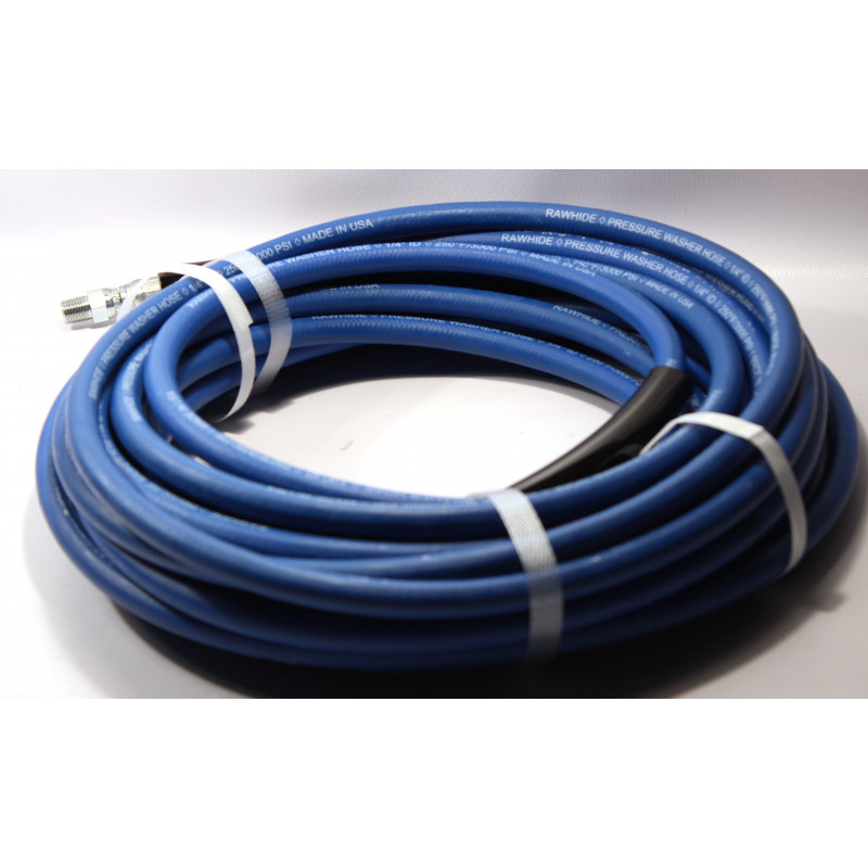 Karcher 8.901-796.0, Smooth Rawhide Carpet Hose, 1/4 ID Blue R1x 50 ft Long, Solid X Swivel Ends and Bend Restrictors